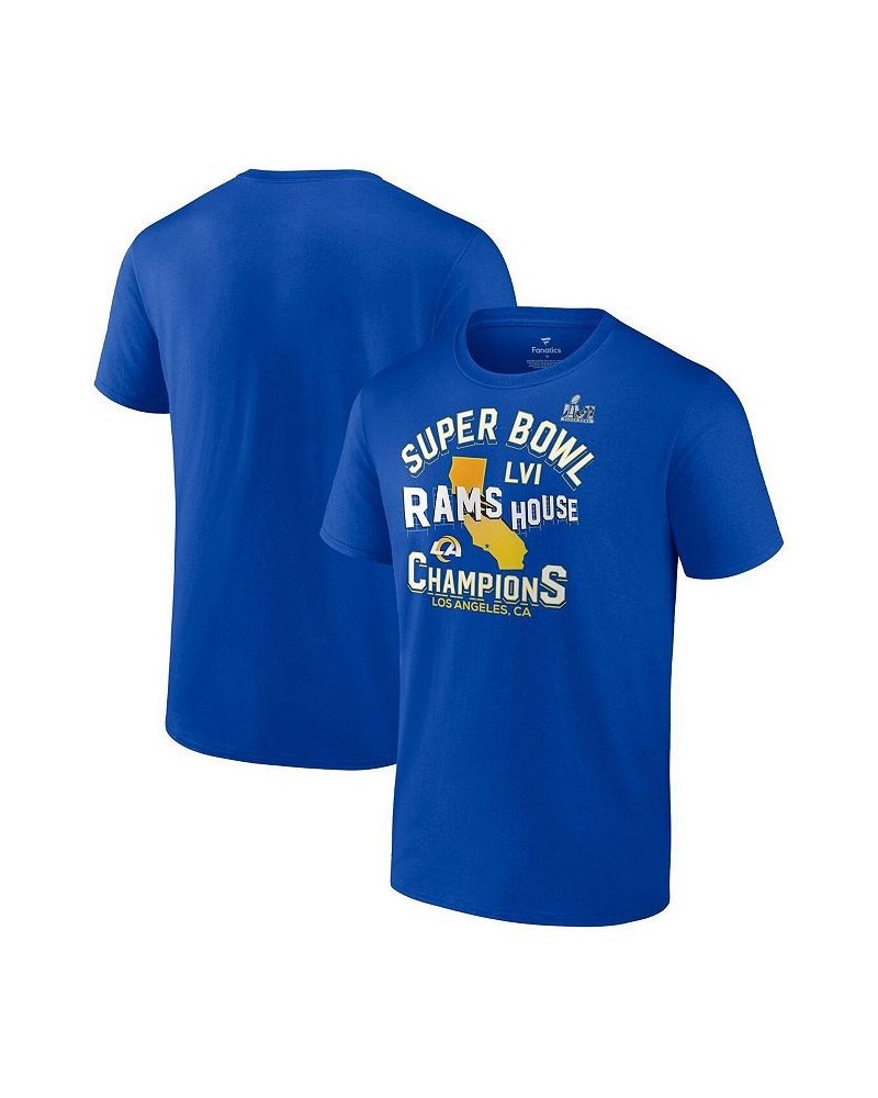 Men's Branded Royal Los Angeles Rams Super Bowl LVI Champions Hometown Hard Count T-shirt $22.22 T-Shirts