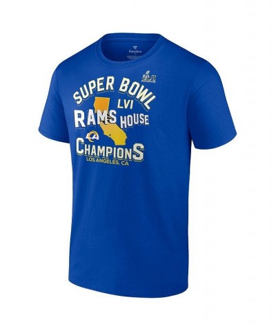 Men's Branded Royal Los Angeles Rams Super Bowl LVI Champions Hometown Hard Count T-shirt $22.22 T-Shirts