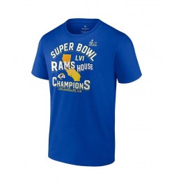 Men's Branded Royal Los Angeles Rams Super Bowl LVI Champions Hometown Hard Count T-shirt $22.22 T-Shirts