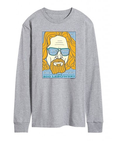 Men's The Big Lebowski Long Sleeve T-shirt Gray $18.90 T-Shirts