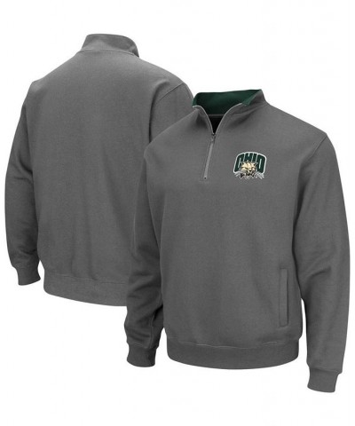 Men's Charcoal Ohio Bobcats Tortugas Logo Quarter-Zip Jacket $34.19 Sweatshirt