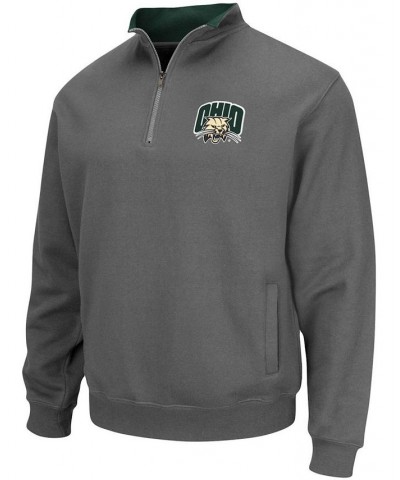 Men's Charcoal Ohio Bobcats Tortugas Logo Quarter-Zip Jacket $34.19 Sweatshirt