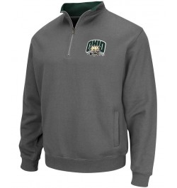 Men's Charcoal Ohio Bobcats Tortugas Logo Quarter-Zip Jacket $34.19 Sweatshirt