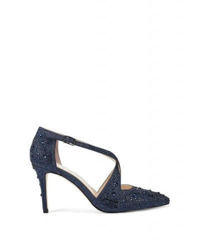 Women's Accile Crisscro Pumps Blue $52.47 Shoes