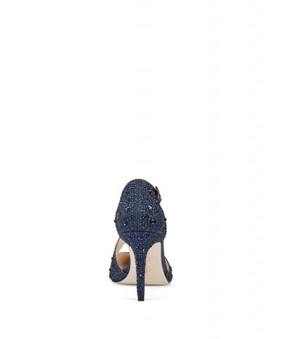 Women's Accile Crisscro Pumps Blue $52.47 Shoes