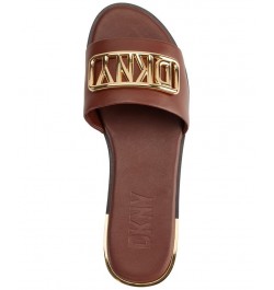 Women's Waldina Slip-On Slide Sandals Brown $41.28 Shoes