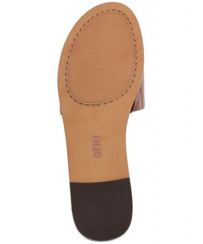 Women's Waldina Slip-On Slide Sandals Brown $41.28 Shoes