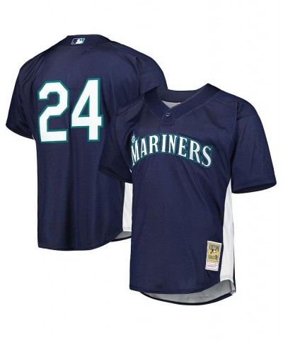 Men's Ken Griffey Jr. Navy Seattle Mariners Cooperstown Collection Mesh Batting Practice Jersey $50.60 Jersey