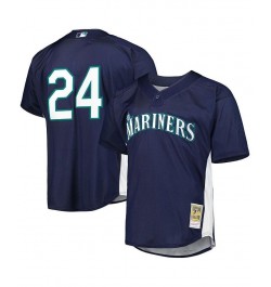 Men's Ken Griffey Jr. Navy Seattle Mariners Cooperstown Collection Mesh Batting Practice Jersey $50.60 Jersey