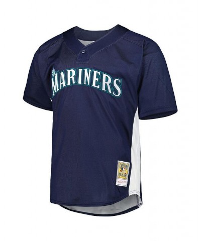 Men's Ken Griffey Jr. Navy Seattle Mariners Cooperstown Collection Mesh Batting Practice Jersey $50.60 Jersey