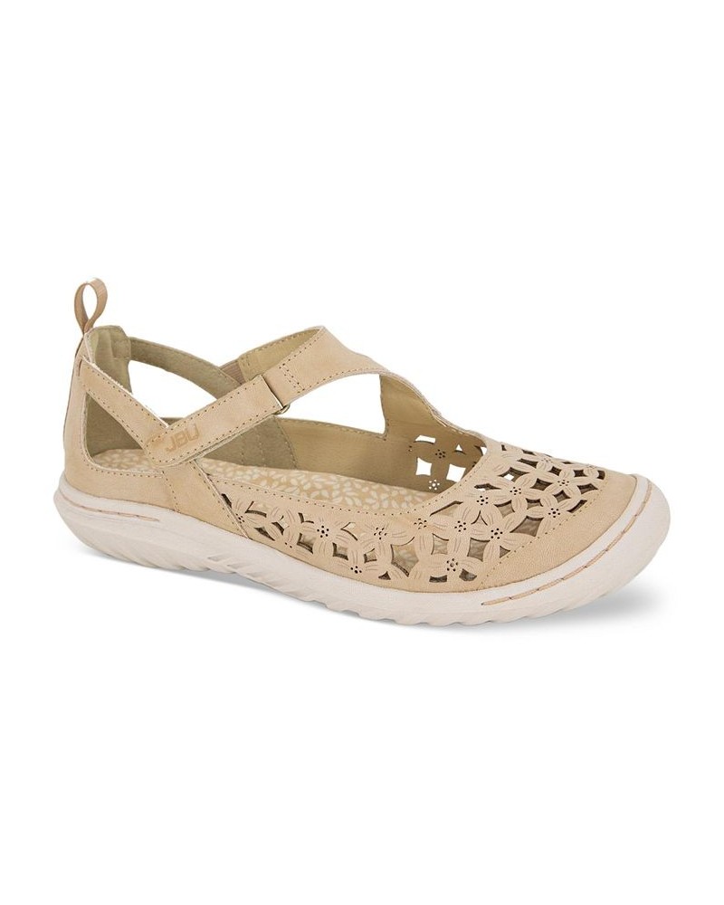 Women's Bellerose Cutout Mary Jane Flats Tan/Beige $48.06 Shoes