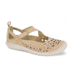 Women's Bellerose Cutout Mary Jane Flats Tan/Beige $48.06 Shoes