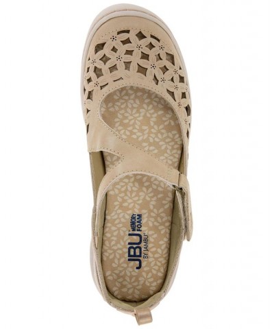 Women's Bellerose Cutout Mary Jane Flats Tan/Beige $48.06 Shoes