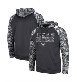 Men's Charcoal Texas Longhorns Big and Tall OHT Military-Inspired Appreciation Digi Camo Raglan Pullover Hoodie $41.24 Sweats...