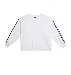 MVP Collections Men's Big & Tall Striped Sleeve Sweatshirt White $44.50 Sweatshirt