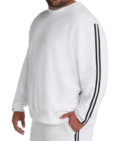 MVP Collections Men's Big & Tall Striped Sleeve Sweatshirt White $44.50 Sweatshirt