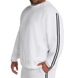 MVP Collections Men's Big & Tall Striped Sleeve Sweatshirt White $44.50 Sweatshirt