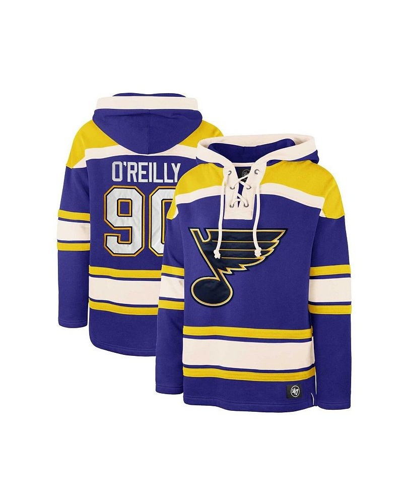 Men's Ryan O'Reilly Blue St. Louis Blues Player Lacer Pullover Hoodie $64.00 Sweatshirt