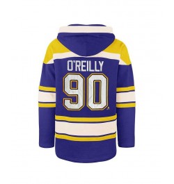 Men's Ryan O'Reilly Blue St. Louis Blues Player Lacer Pullover Hoodie $64.00 Sweatshirt