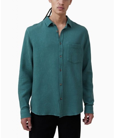 Men's Camden Long Sleeve Shirt Green $29.99 Shirts