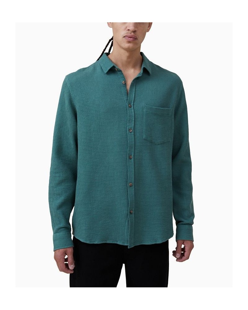 Men's Camden Long Sleeve Shirt Green $29.99 Shirts