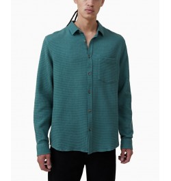 Men's Camden Long Sleeve Shirt Green $29.99 Shirts