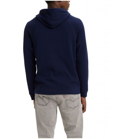 Men's Seasonal Relaxed Fit Hooded Thermal T-shirt Blue $21.04 T-Shirts