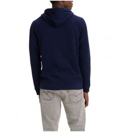 Men's Seasonal Relaxed Fit Hooded Thermal T-shirt Blue $21.04 T-Shirts