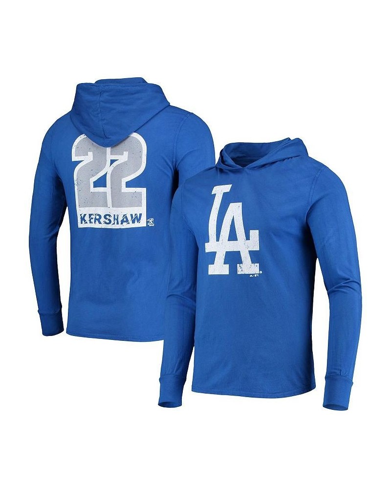 Men's Clayton Kershaw Royal Los Angeles Dodgers Softhand Player Long Sleeve Hoodie T-shirt $35.99 T-Shirts