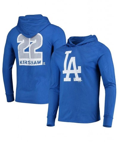 Men's Clayton Kershaw Royal Los Angeles Dodgers Softhand Player Long Sleeve Hoodie T-shirt $35.99 T-Shirts