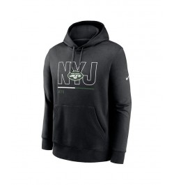 Men's Black New York Jets City Code Club Fleece Pullover Hoodie $39.95 Sweatshirt