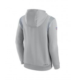 Men's Gray Philadelphia Eagles Sideline Athletic Stack Performance Pullover Hoodie $38.95 Sweatshirt