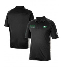 Men's Black North Dakota OHT Military-Inspired Appreciation Snow Camo Polo Shirt $34.19 Polo Shirts