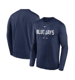 Men's Navy Toronto Blue Jays Authentic Collection Team Logo Legend Performance Long Sleeve T-shirt $29.69 T-Shirts