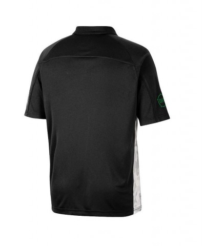 Men's Black North Dakota OHT Military-Inspired Appreciation Snow Camo Polo Shirt $34.19 Polo Shirts