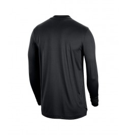 Men's Black New York Knicks 2022/23 City Edition Pregame Warmup Long Sleeve Shooting Shirt $30.50 T-Shirts