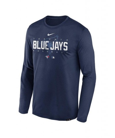 Men's Navy Toronto Blue Jays Authentic Collection Team Logo Legend Performance Long Sleeve T-shirt $29.69 T-Shirts