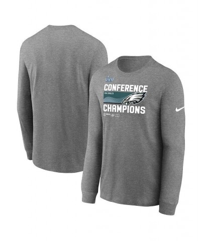 Men's Charcoal Philadelphia Eagles 2022 NFC Champions Locker Room Trophy Collection Long Sleeve T-shirt $25.38 T-Shirts