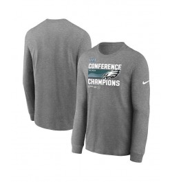 Men's Charcoal Philadelphia Eagles 2022 NFC Champions Locker Room Trophy Collection Long Sleeve T-shirt $25.38 T-Shirts