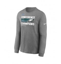 Men's Charcoal Philadelphia Eagles 2022 NFC Champions Locker Room Trophy Collection Long Sleeve T-shirt $25.38 T-Shirts