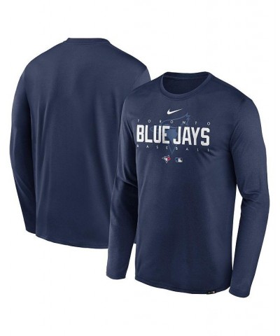 Men's Navy Toronto Blue Jays Authentic Collection Team Logo Legend Performance Long Sleeve T-shirt $29.69 T-Shirts