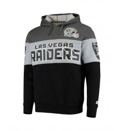 Men's Heathered Gray, Silver Las Vegas Raiders Extreme Fireballer Pullover Hoodie Heathered Gray, Silver $30.36 Sweatshirt