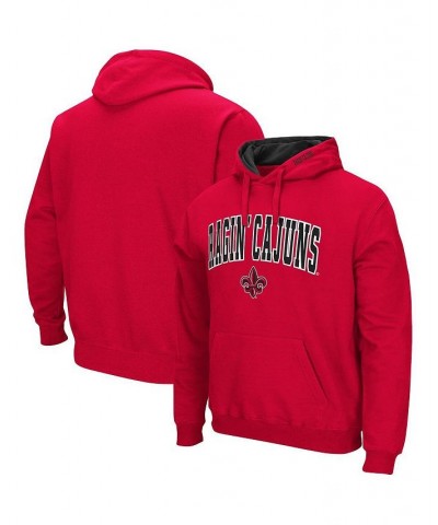 Men's Cardinal Louisiana Ragin' Cajuns Arch and Logo Pullover Hoodie $23.65 Sweatshirt