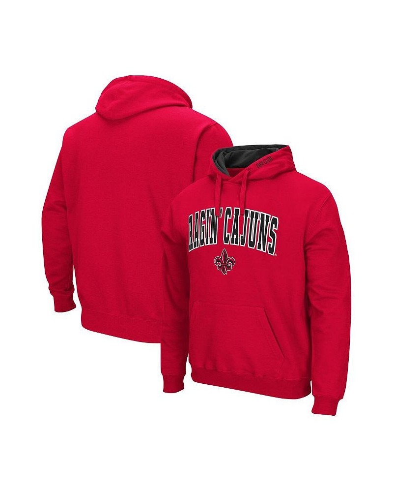 Men's Cardinal Louisiana Ragin' Cajuns Arch and Logo Pullover Hoodie $23.65 Sweatshirt