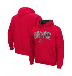 Men's Cardinal Louisiana Ragin' Cajuns Arch and Logo Pullover Hoodie $23.65 Sweatshirt