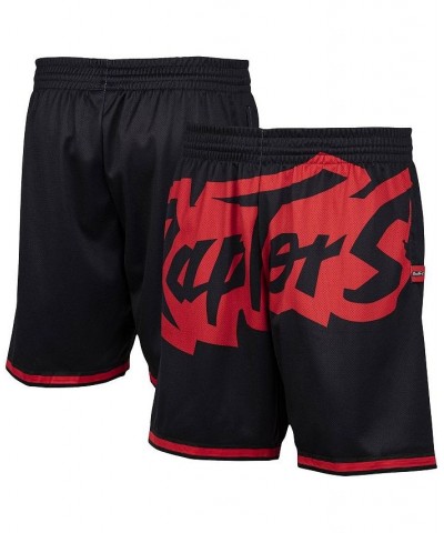 Men's Black Toronto Raptors Hardwood Classics Big Face 2.0 Shorts $25.42 Shorts