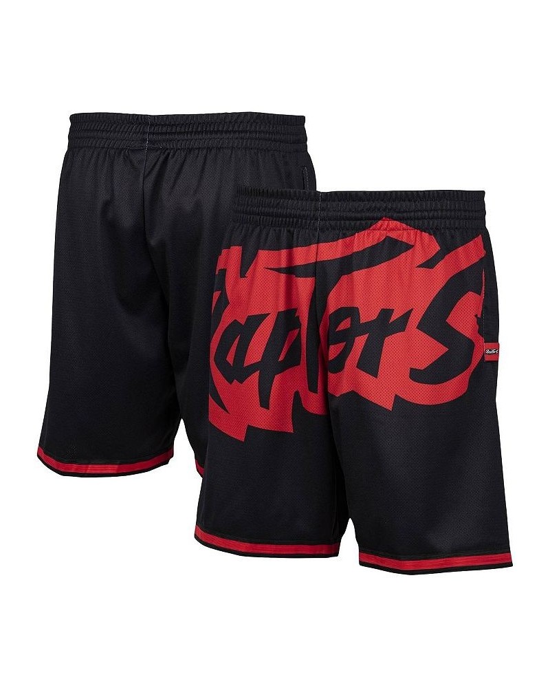 Men's Black Toronto Raptors Hardwood Classics Big Face 2.0 Shorts $25.42 Shorts