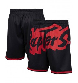 Men's Black Toronto Raptors Hardwood Classics Big Face 2.0 Shorts $25.42 Shorts