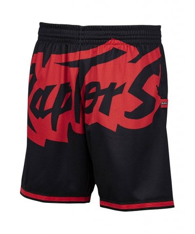 Men's Black Toronto Raptors Hardwood Classics Big Face 2.0 Shorts $25.42 Shorts