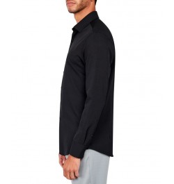 Ceremony Men's Slim-Fit Solid Performance Stretch Cooling Comfort Dress Shirt Noir $22.82 Dress Shirts